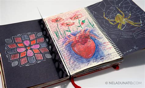 My 6 Favorite Mixed Media Art Journal Sketchbook Techniques Nela