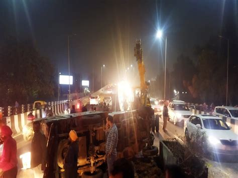 Late Night Accident At Cheema Chowk In Ludhiana Collision Between