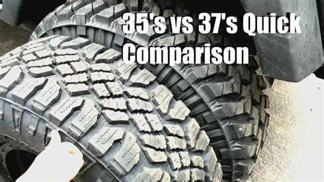 35s Vs 37s Comparison Jeep Wrangler Youtube