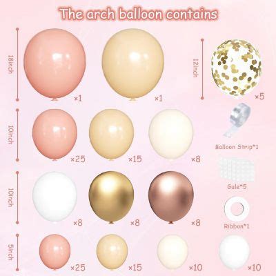 Blush Pink Balloon Garland Pcs In Dusty Rose Nude Orange Pastels For Garden Party Shower