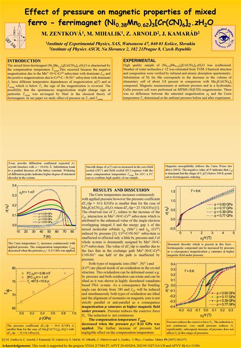 Effect of pressure on magnetic properties of mixed