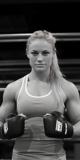 Premium Photo A Beautiful Woman Is A Street Fighter Black And White Photo
