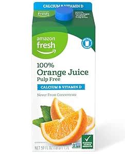 Amazon Amazon Fresh Orange Juice With Calcium Vitamin D Not