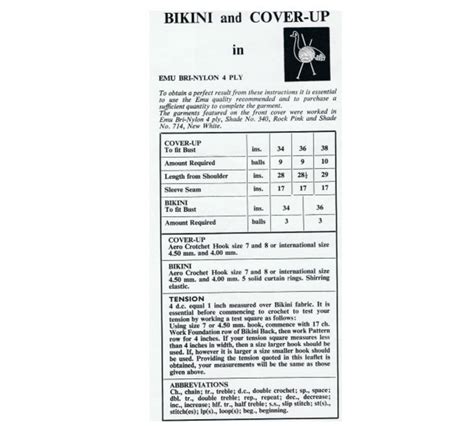 Crochet Monokini Pattern Vintage S Crochet Bikini Pattern Etsy