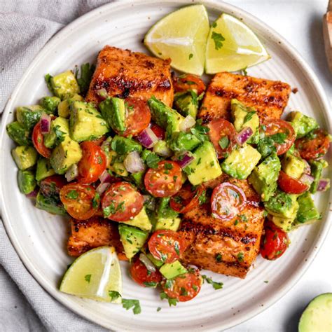 Salmon With Avocado Salsa Gimme Delicious