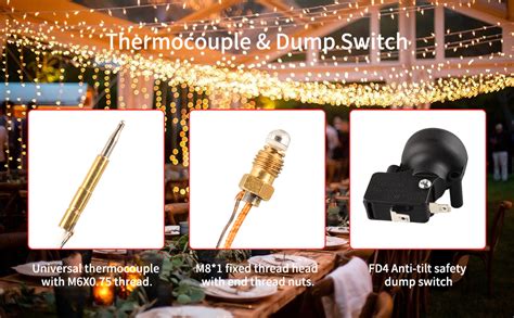 Newreach Thermocouple And Tilt Switch For Outdoor Patio Heater Dump Switch For