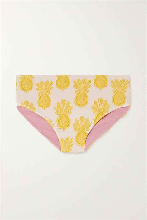 LA DOUBLEJ Printed Bikini Briefs NET A PORTER