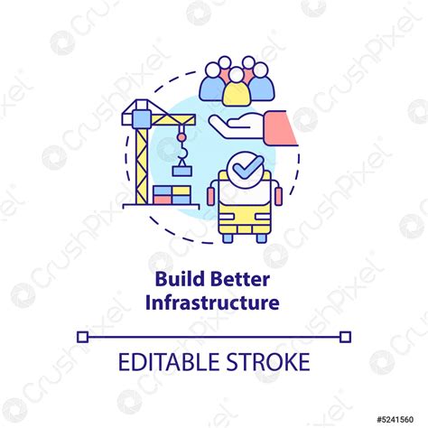 Build better infrastructure concept icon - stock vector 5241560