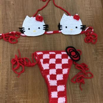 Lady S Cute Crochet Bikini Set 2 Pieces Bathing Suit Sexy Micro Bikinis 2024 Ties Swimsuit Thong