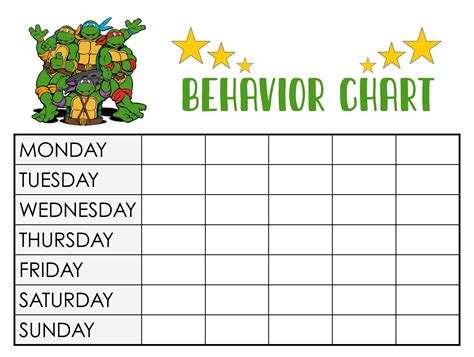 Behavior Sticker Chart Printable