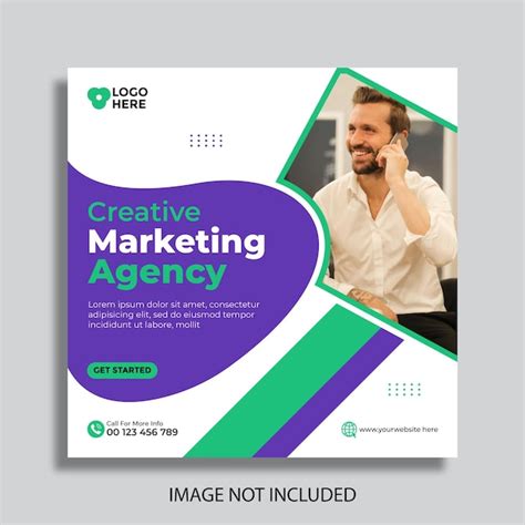 Un Folleto Para Una Empresa Llamada Agencia De Marketing Creativo