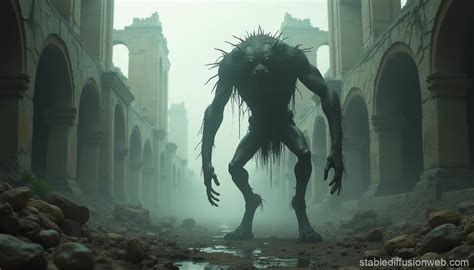 Abandoned City Encounter | Stable Diffusion Online