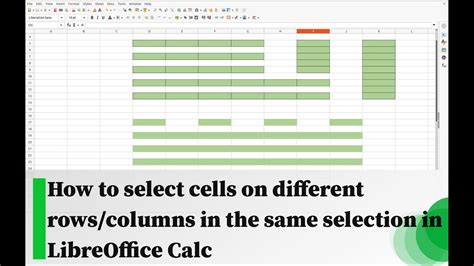 How To Select Cells On Different Rows Columns In The Same Selection In