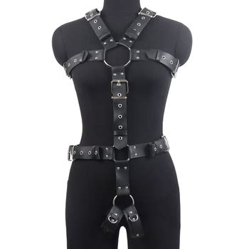 Full Body Leather Harness Men Gay Sexual Chest Harness With Dildo Hole Buy Full Body Harness