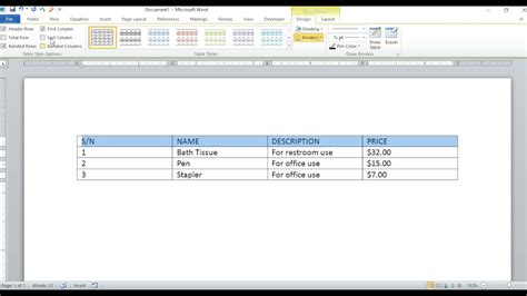 How To Remove Row And Column Lines From A Table In Microsoft Word Youtube