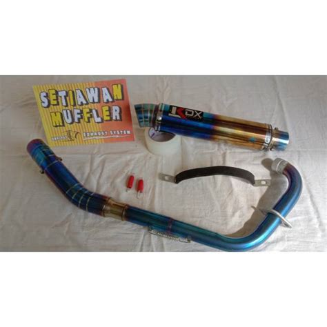 Jual Knalpot Racing KDX Blue Moon For Satria Fu Vixion Tiger Mega Pro