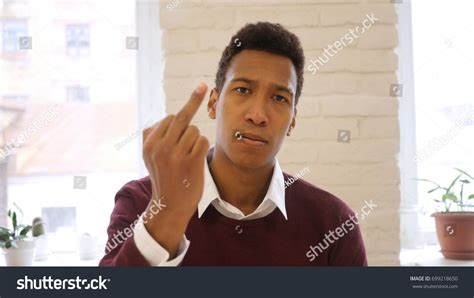 Fuck You Showing Middle Finger Aggressive Stock Photo 699218650 Shutterstock