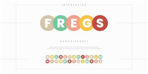 Fregs Font Alphabet Vektor Typografie Illustrationen Premium Vektor