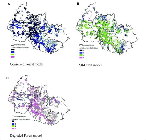 Maps Indicating The Sum Of The Number Of Structural Attributes