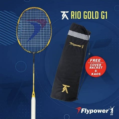 Jual Raket Flypower Rio Gold G1 Original Shopee Indonesia