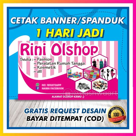 Detail Desain Spanduk Olshop Koleksi Nomer