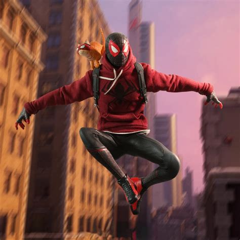 Spider Man Miles Morales Bodega Cat Suit Figure By Hot OFF