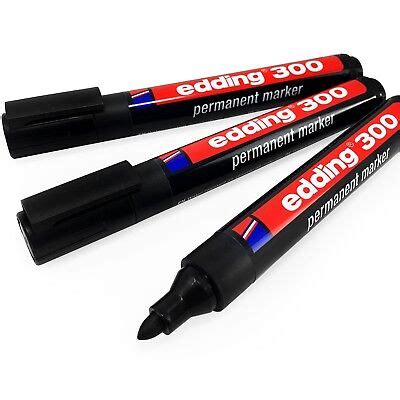 Edding 300 Permanent Marker Pen 1 5 3mm Bullet Tip Black Pack