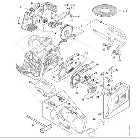 Stihl MSA220 0 T Shroud Fan Housing Oil Pump Hand Guard Chain