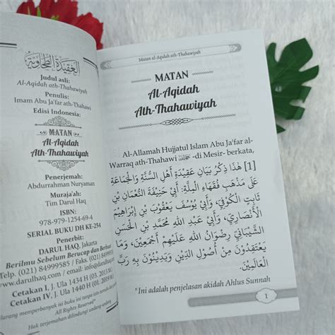 Buku Saku Matan Al Aqidah Ath Thahawiyah Toko Muslim Title