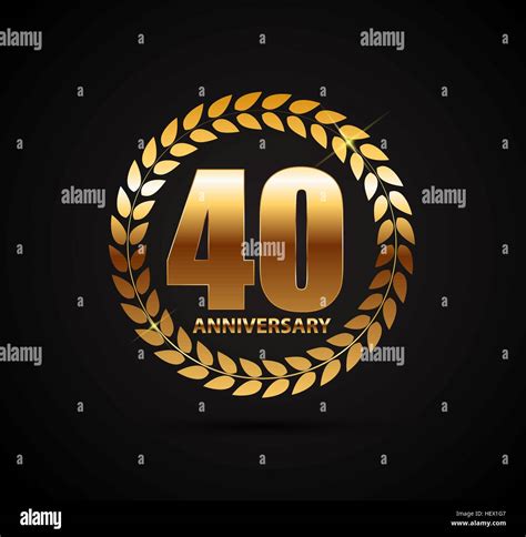 Template Logo 40 Years Anniversary Vector Illustration Stock Vector Image And Art Alamy