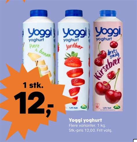 Yoggi yoghurt kirsebær tilbud hos SuperBrugsen