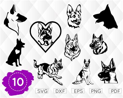 GERMAN SHEPHERD SVG, shepherd silhouette, dog lover svg, shepherd ...