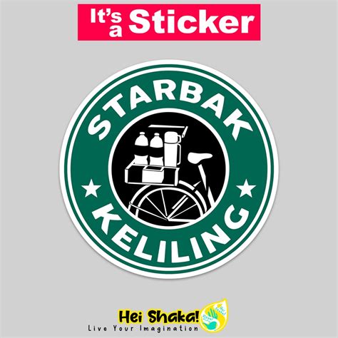 Jual Stiker Starling Starbak Tukang Kopi Barista Keliling Sticker Gamer Tempelan Gaming Bahan