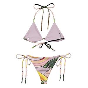 Tropical Toucan String Bikini Set Rainforest Bird Womens Swimsuit Etsy