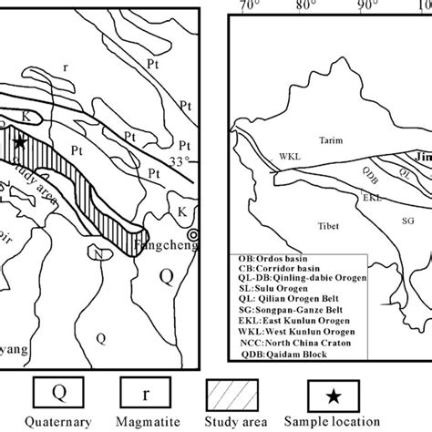 Location And Geological Sketch Map Of The Study Area Modified After