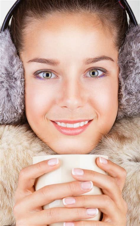 Hot Drink Stock Image Image Of Caucasian Cheerful Beautiful 28293051