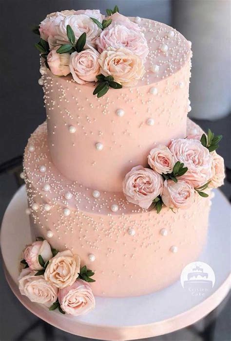 The 50 Most Beautiful Wedding Cakes Two Tier Pink Wedding Cake Pink Wedding Cake Modern