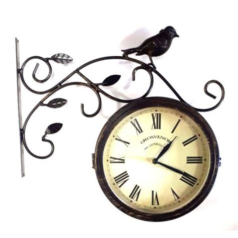 Уличные часы термометр для дачи двухсторонние на кронштейне "Птичья ...