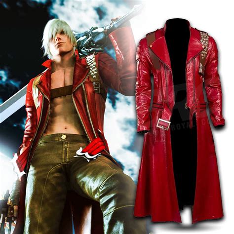 Dante Devil May Cry Cosplay Costume Devil May Cry 3 Red Coat Handmade