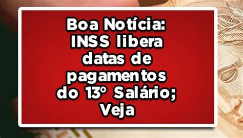 INSS libera datas de pagamento do 13º salário dos aposentados