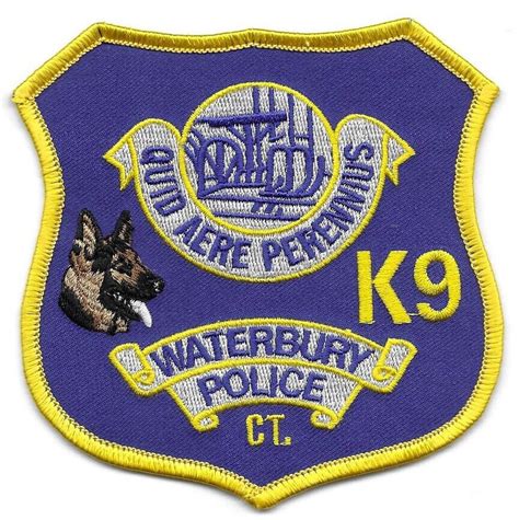 Waterbury Connecticut Ct Police Canine K9 Unit Patch German Shepherd