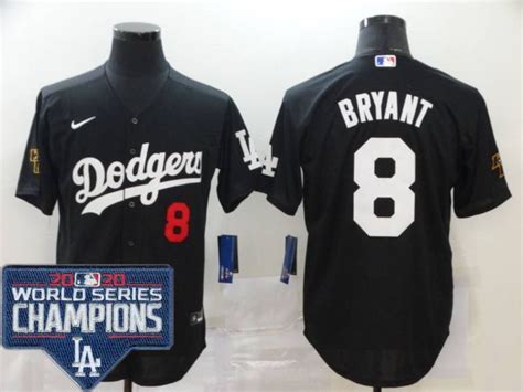 Kobe Bryant Jersey Black Los Angeles Dodgers Jersey Wolrd Series