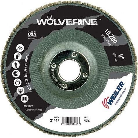 Weiler Flap Discs Abrasive Type Coated Flap Disc Type Type