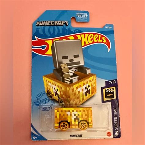 Mattel Toys Hot Wheels Hw Screen Time Minecraft Yellow Minecart Poshmark