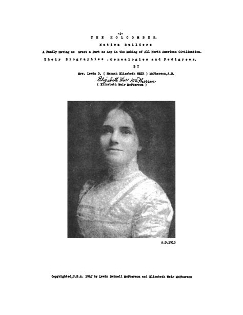 HOLCOMBE: The Holcombes: Nation builders: Their Biographies, Genealogi ...