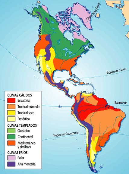 Mapa De Climas De Am Rica Mapa De Am Rica