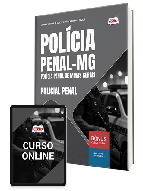 Prova Policia Penal Mg 2026 - Apostila Polícia Penal MG 2026 - Policial Penal + 02 Bônus!