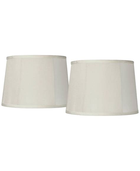 Springcrest Set Of 2 Softback Tapered Drum Lamp Shades Off White Medium 12 Top X 14 Bottom X