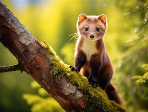 Ai Generated Illustration Wildlife Concept Of Baum Marten Stock