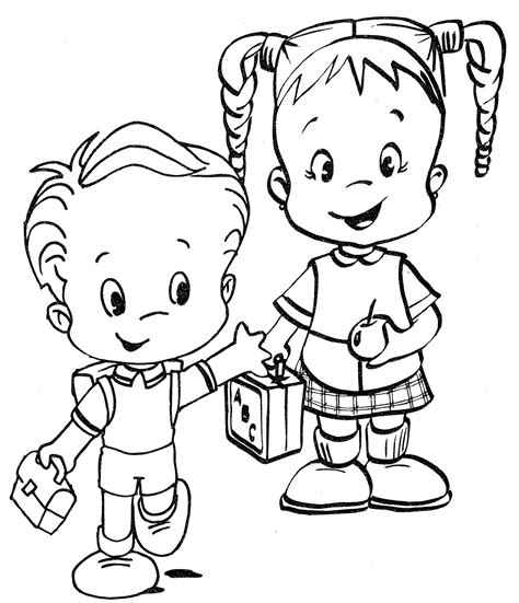 Desenho Para Colorir De Meninos - 8